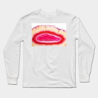 Red and orange agate mineral super macro Long Sleeve T-Shirt